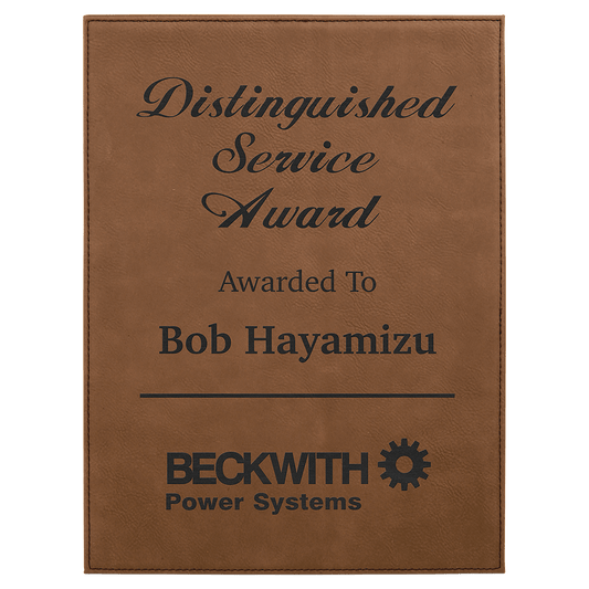 Dark Brown Leatherette Plaque