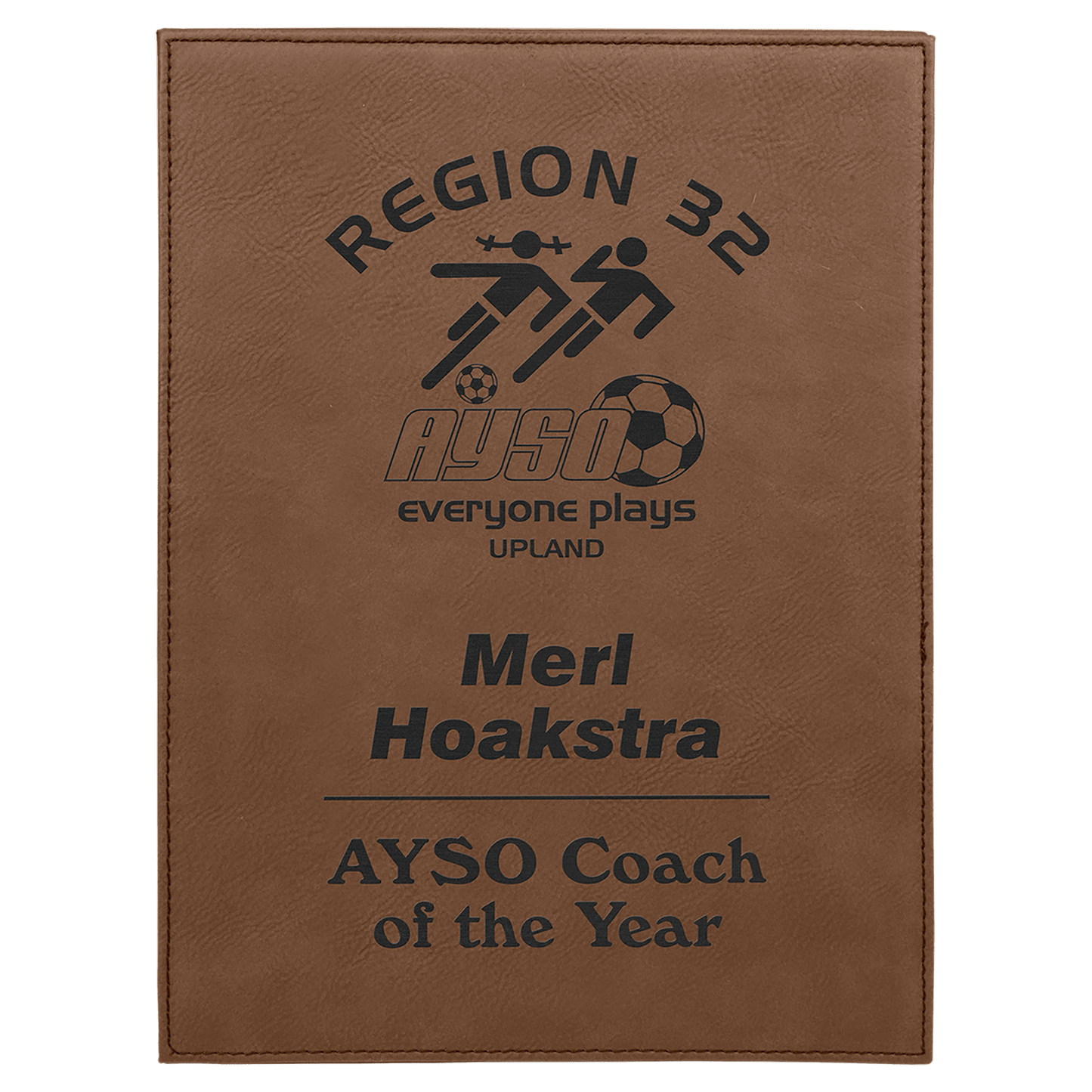 Dark Brown Leatherette Plaque