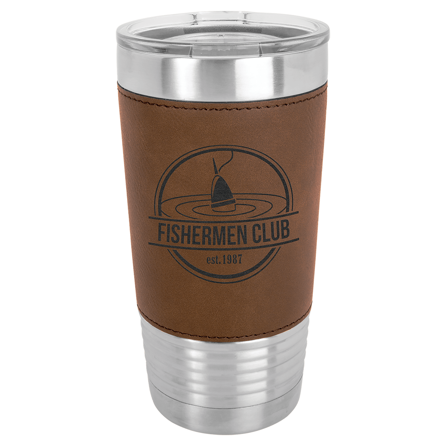 Polar Camel 20 oz. Leatherette Polar Camel Tumbler with Clear Lid