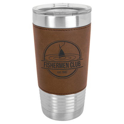 Polar Camel 20 oz. Leatherette Polar Camel Tumbler with Clear Lid