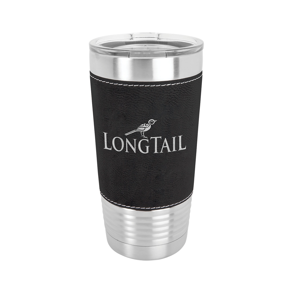 20 oz Leatherette Tumbler with Clear Lid, Polar Camel