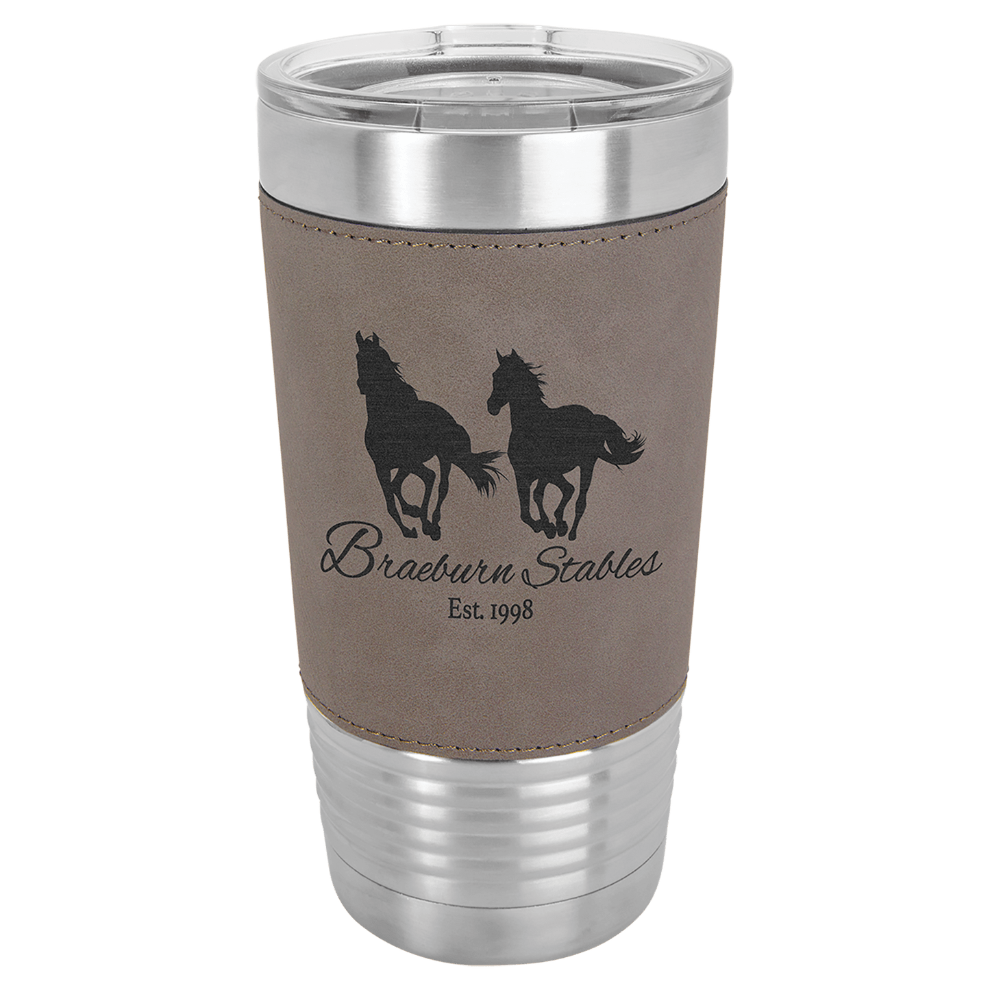 Polar Camel 20 oz. Leatherette Polar Camel Tumbler with Clear Lid