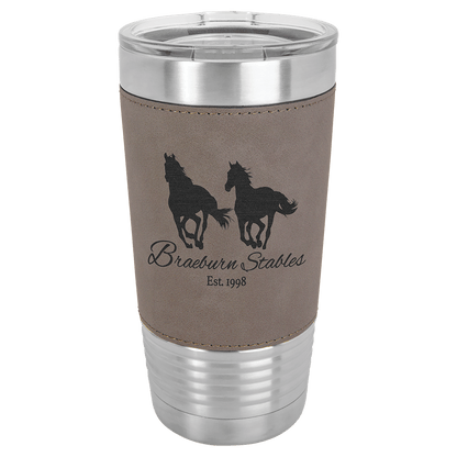 Polar Camel 20 oz. Leatherette Polar Camel Tumbler with Clear Lid