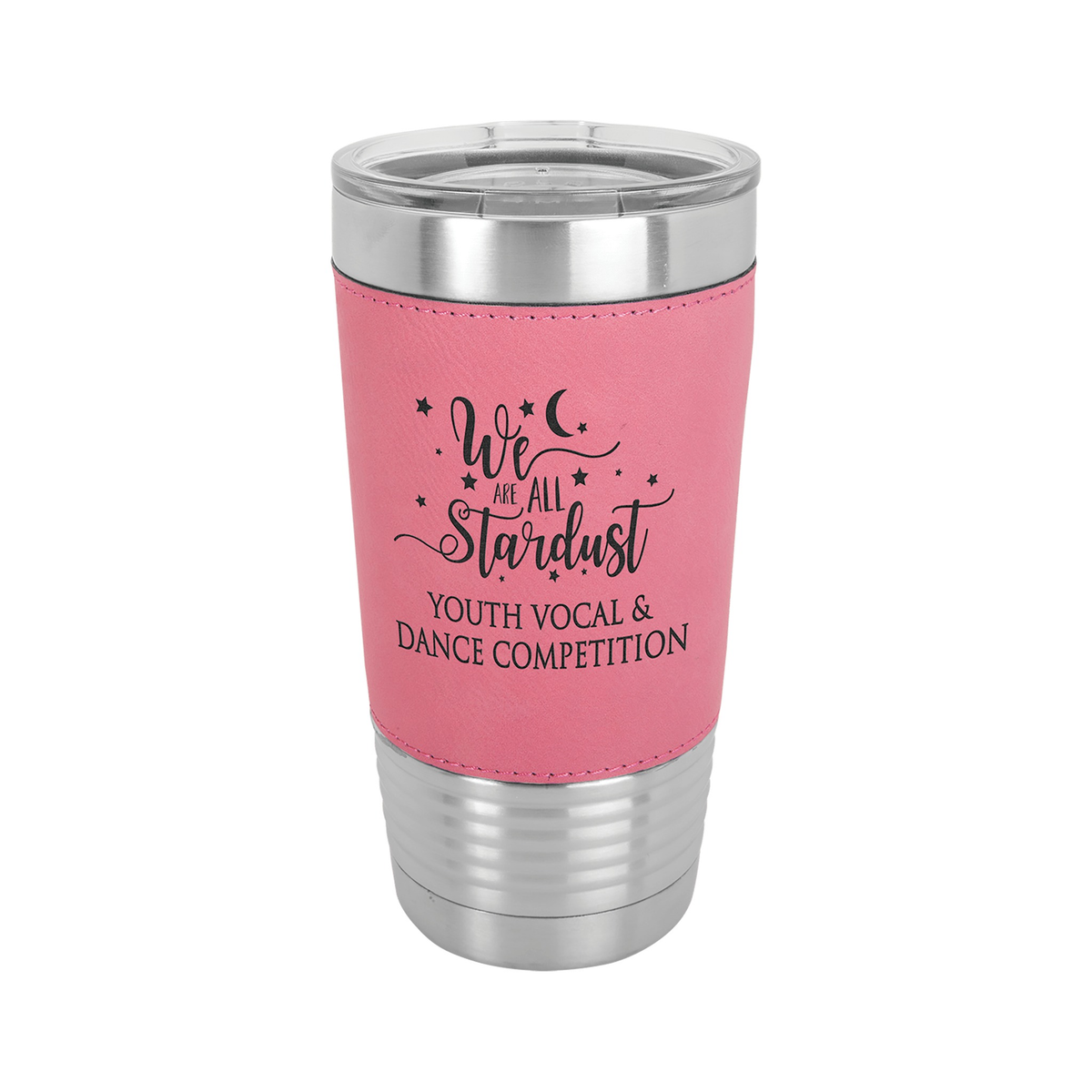 20 oz Leatherette Tumbler with Clear Lid, Polar Camel