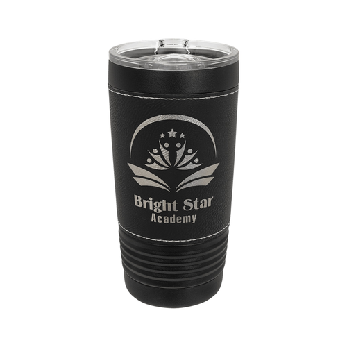20 oz Leatherette Tumbler with Slider Lid, Polar Camel