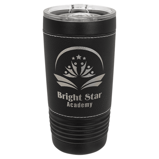 Polar Camel 20 oz. Leatherette Tumbler with Slider Lid