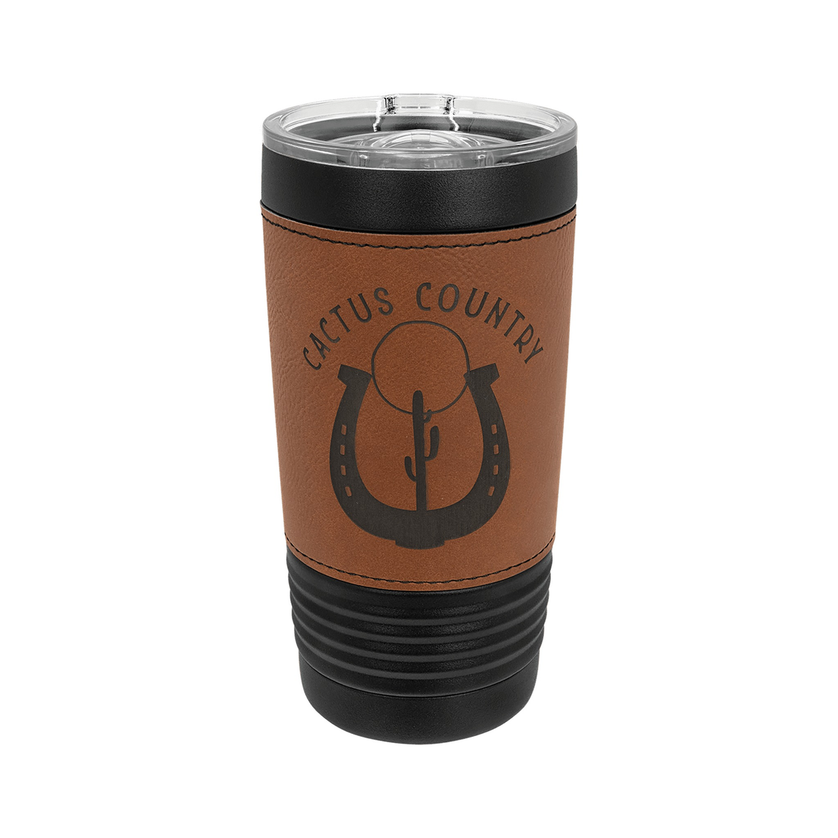 20 oz Leatherette Tumbler with Slider Lid, Polar Camel