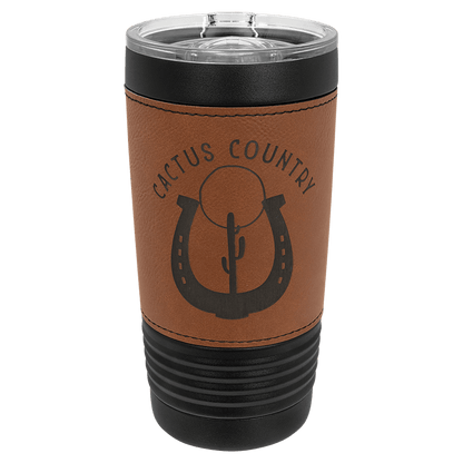 Polar Camel 20 oz. Leatherette Tumbler with Slider Lid