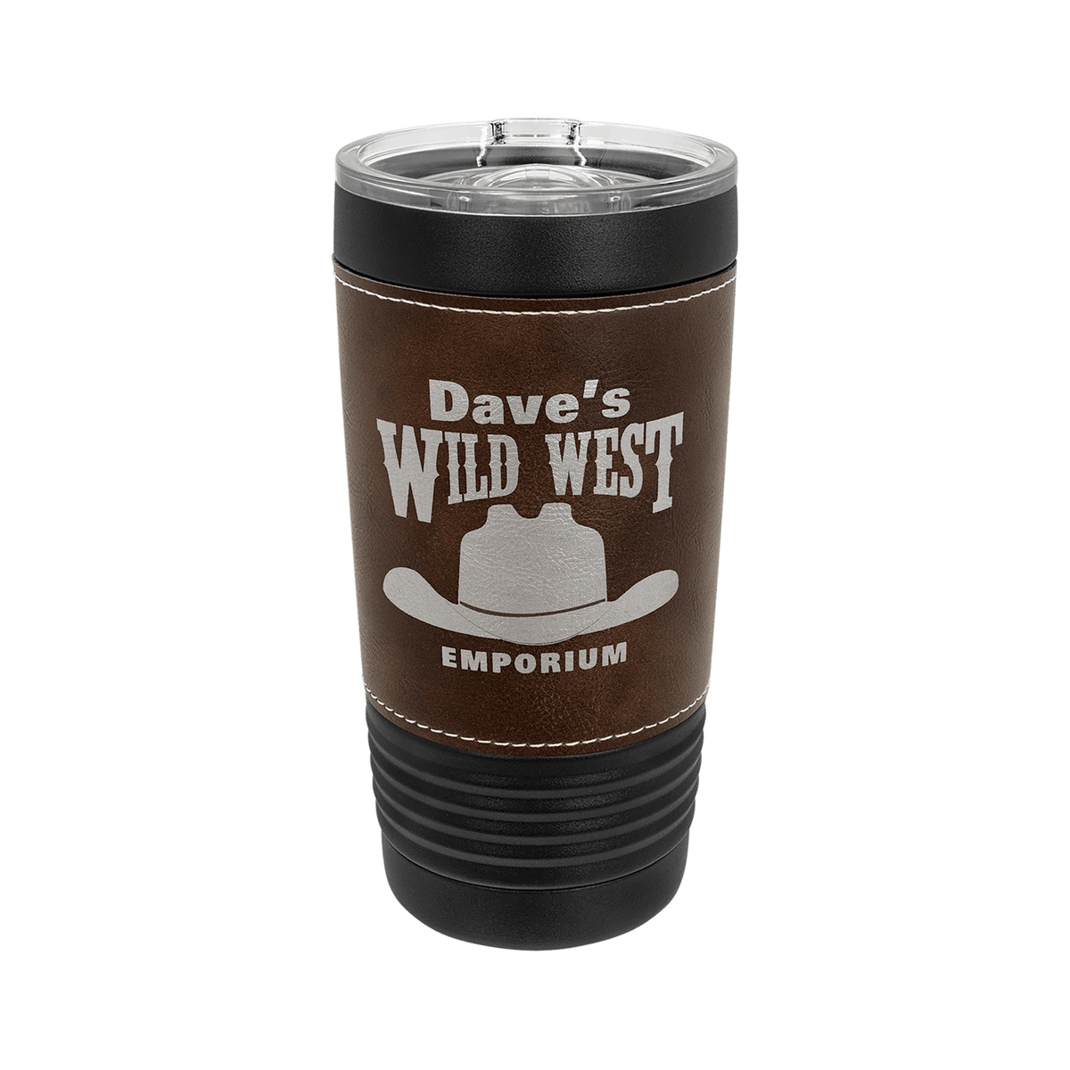 20 oz Leatherette Tumbler with Slider Lid, Polar Camel