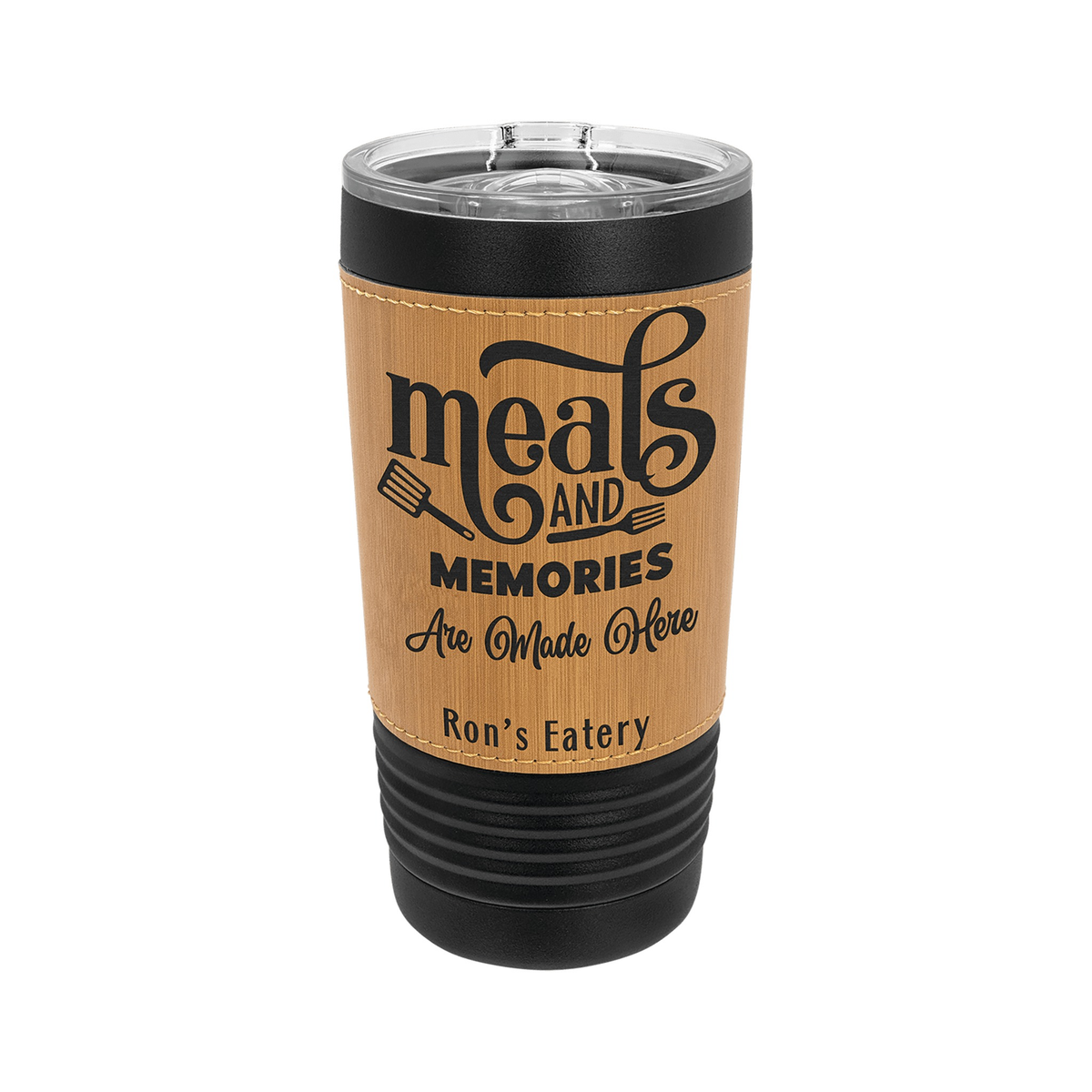 20 oz Leatherette Tumbler with Slider Lid, Polar Camel