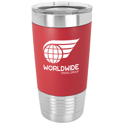 20 oz. Polar Camel Tumbler with Silicone Grip and Clear Lid