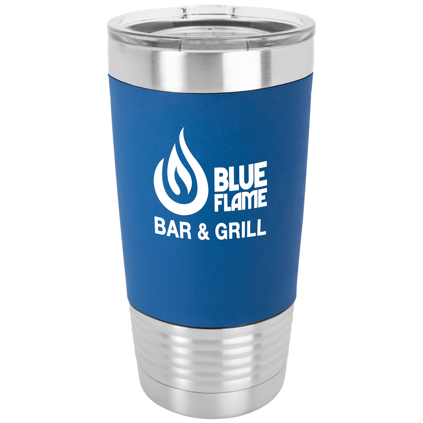 20 oz. Polar Camel Tumbler with Silicone Grip and Clear Lid