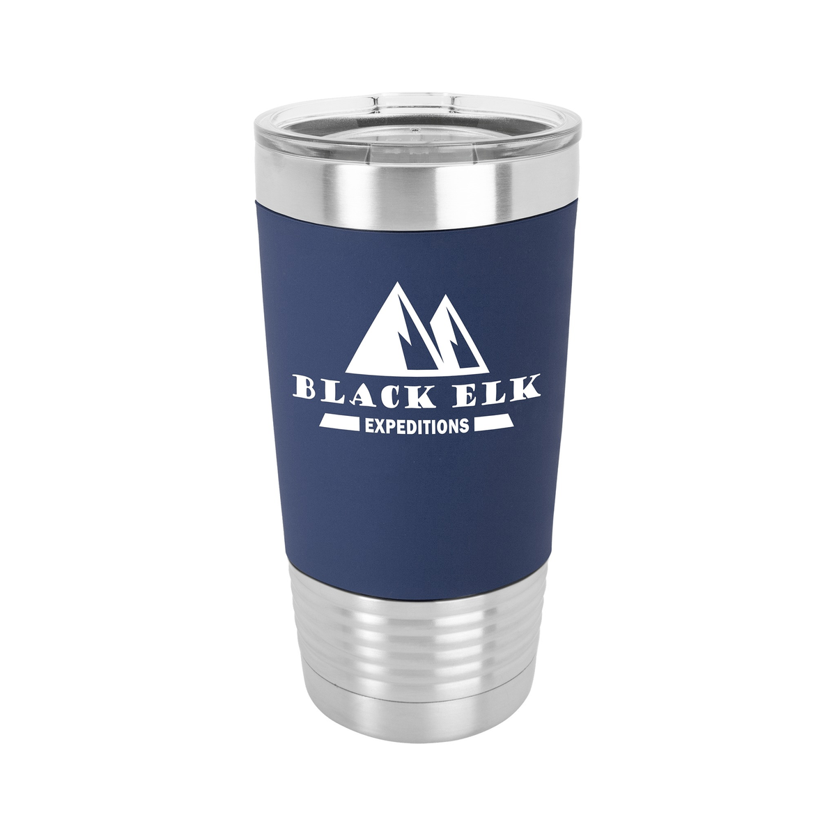 20 oz Tumbler with Silicone Grip and Clear Lid, Polar Camel