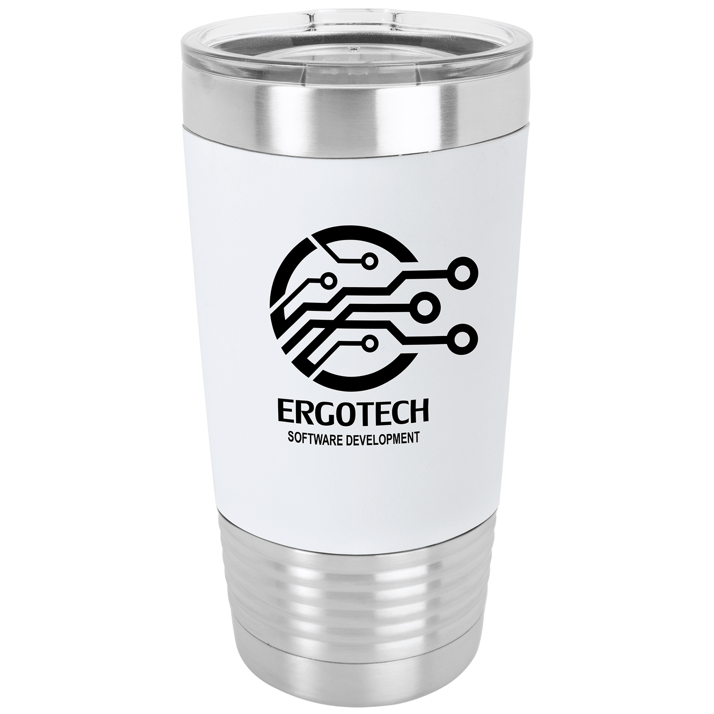 20 oz. Polar Camel Tumbler with Silicone Grip and Clear Lid