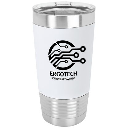 20 oz. Polar Camel Tumbler with Silicone Grip and Clear Lid