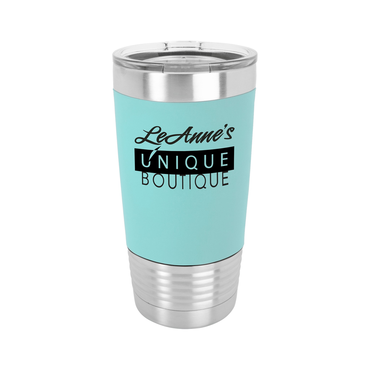 20 oz Tumbler with Silicone Grip and Clear Lid, Polar Camel