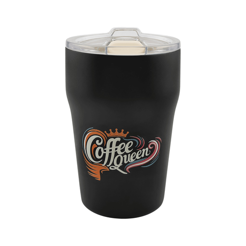 Polar Camel 13 oz Stackable Tumbler with Ceramic Liner and Slider Lid, Black