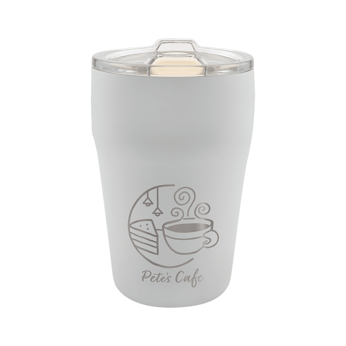 Polar Camel 13 oz Stackable Tumbler with Ceramic Liner and Slider Lid, White