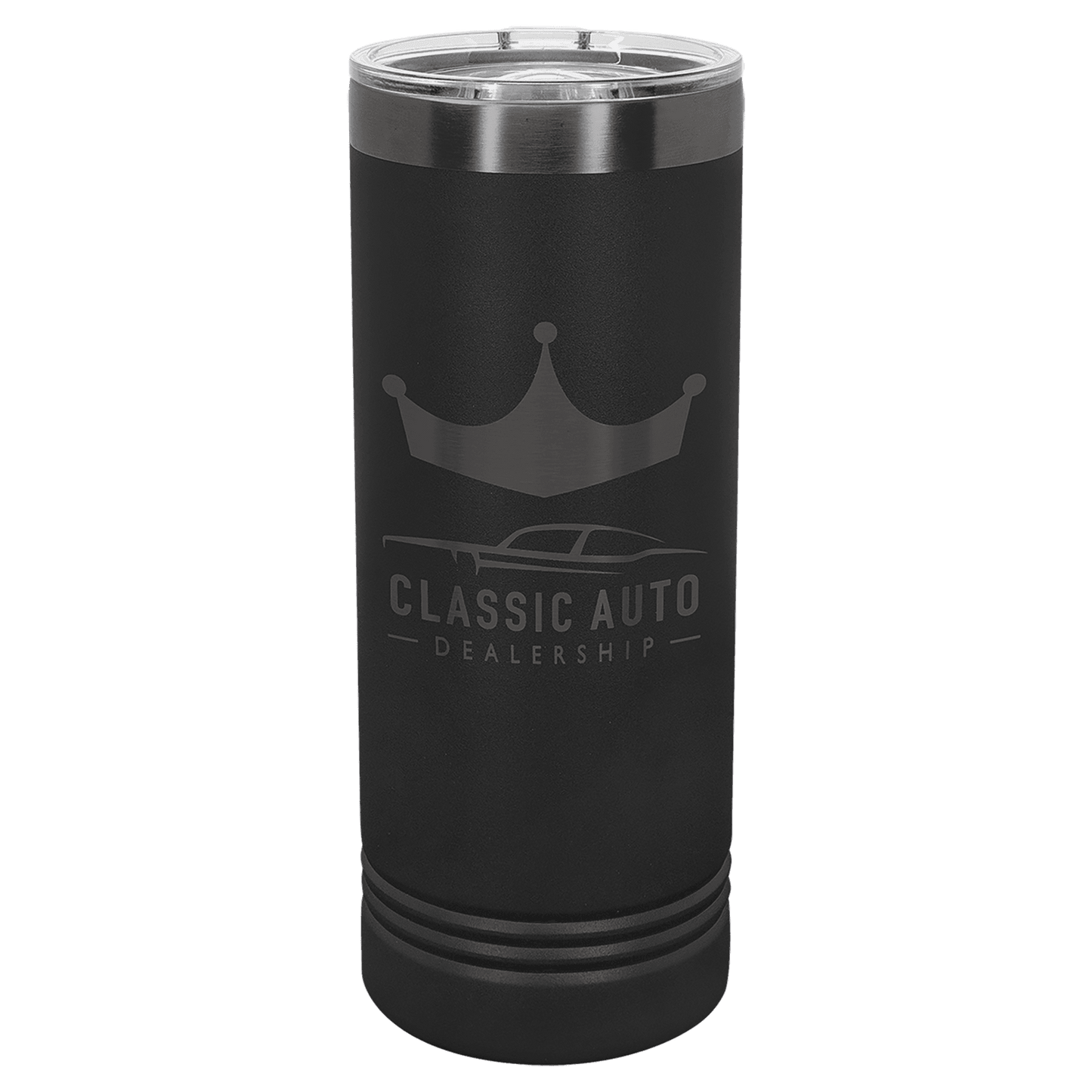 Polar Camel 22 oz. Black/Ghost Black Ion-Plated Skinny Tumbler with Slider Lid