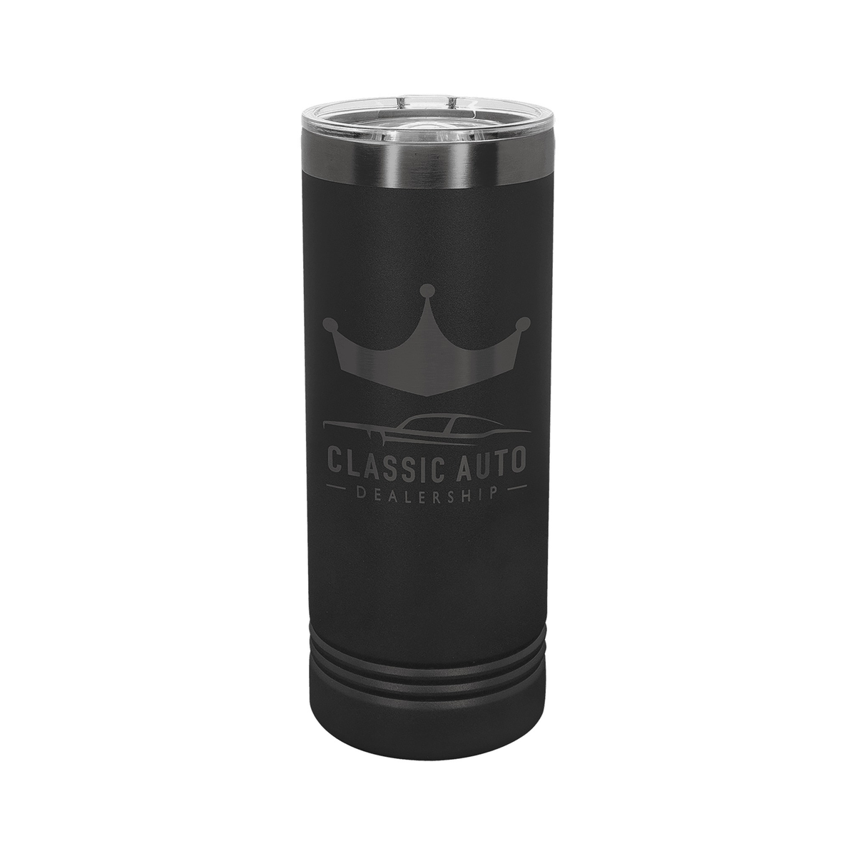 22 oz Skinny Tumbler with Slider Lid, Black/Ghost Black, Polar Camel