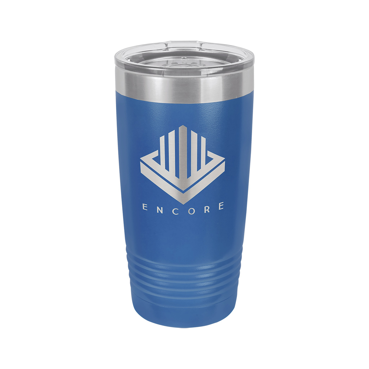 20 oz Ringneck Tumbler with Silver Ring and Clear Lid, Polar Camel
