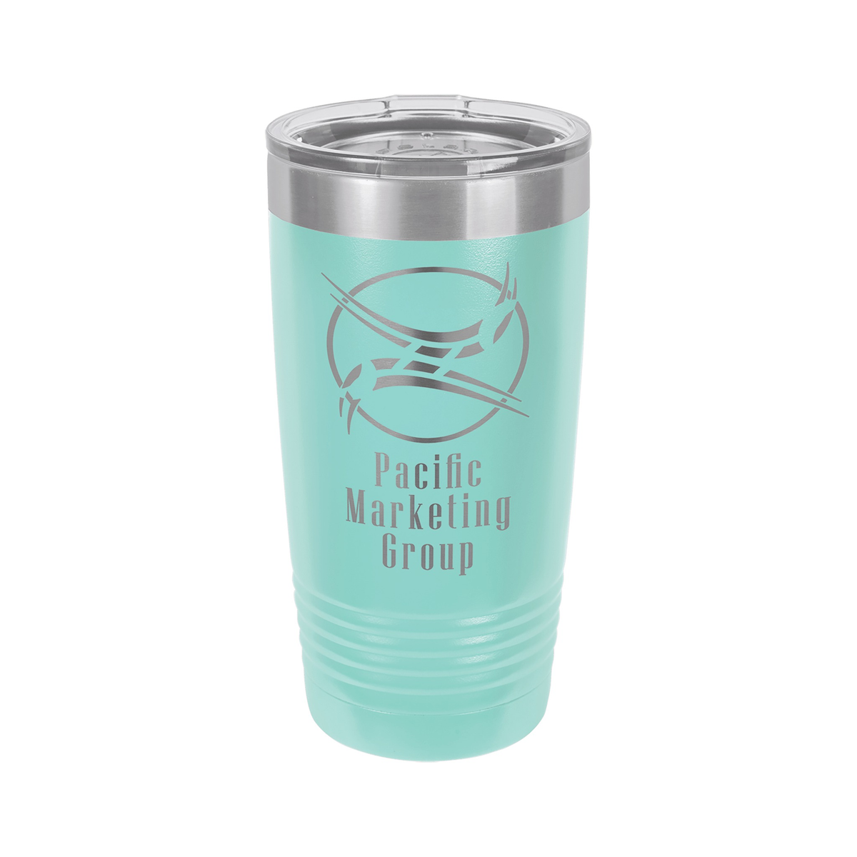 20 oz Ringneck Tumbler with Silver Ring and Clear Lid, Polar Camel