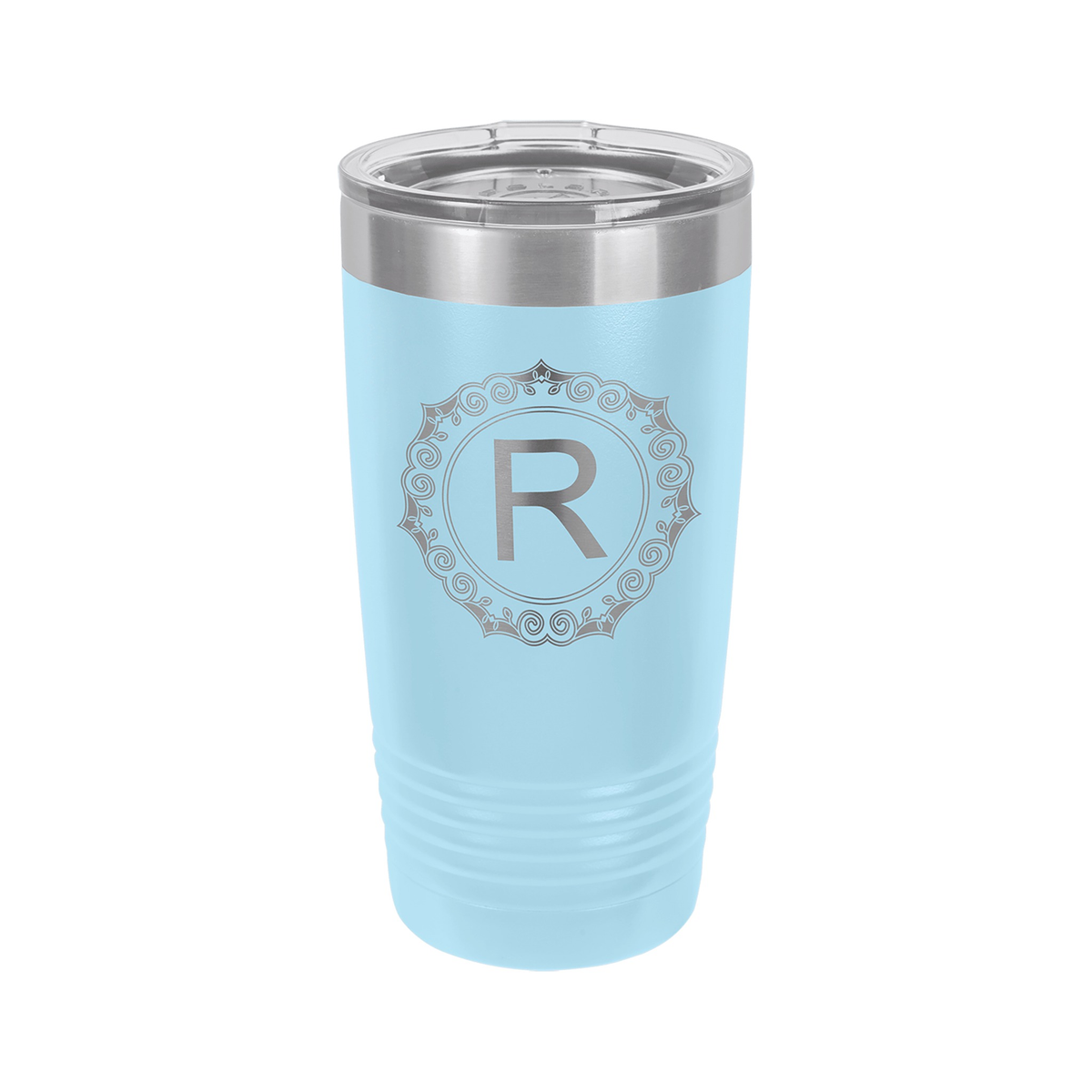 20 oz Ringneck Tumbler with Silver Ring and Clear Lid, Polar Camel