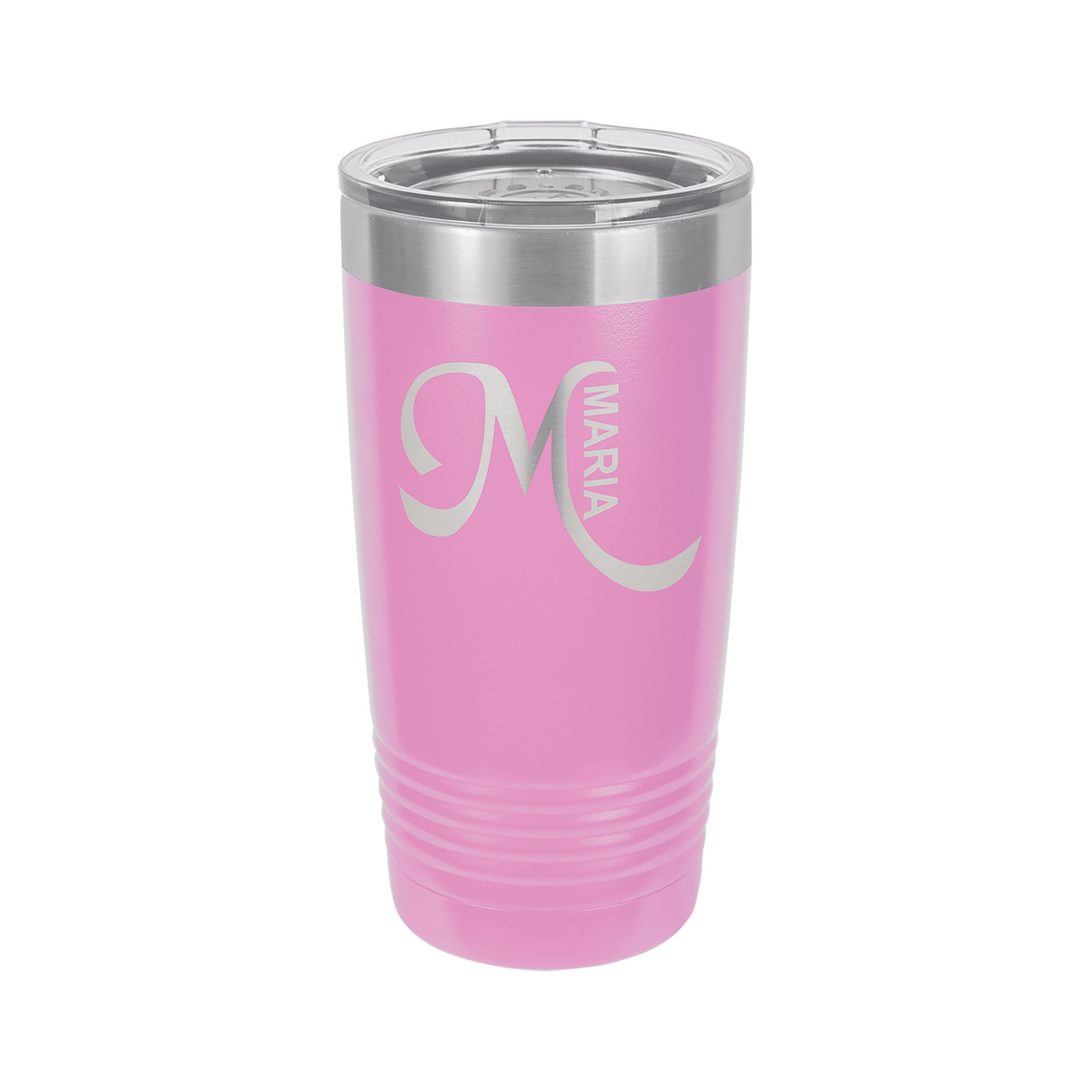 20 oz Ringneck Tumbler with Silver Ring and Clear Lid, Polar Camel