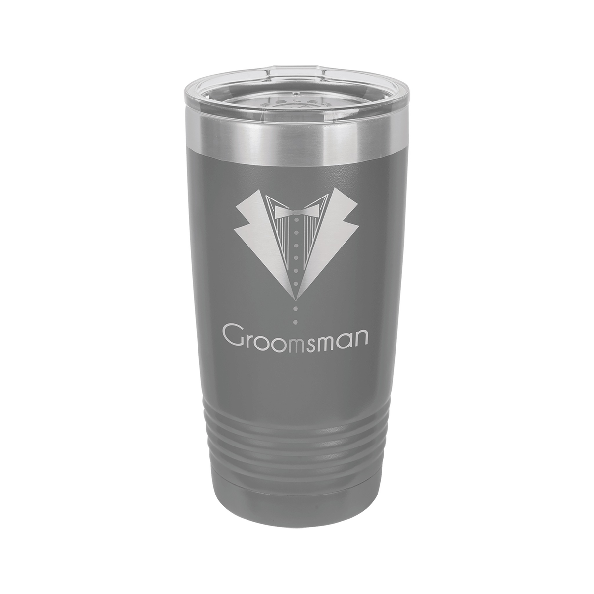 20 oz Ringneck Tumbler with Silver Ring and Clear Lid, Polar Camel