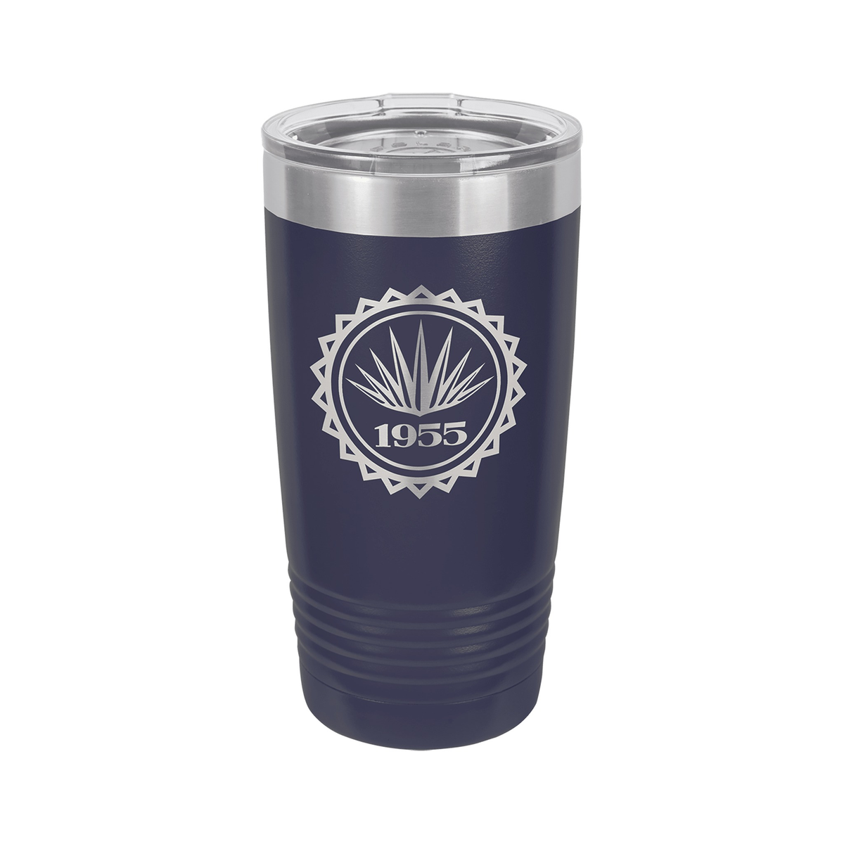 20 oz Ringneck Tumbler with Silver Ring and Clear Lid, Polar Camel