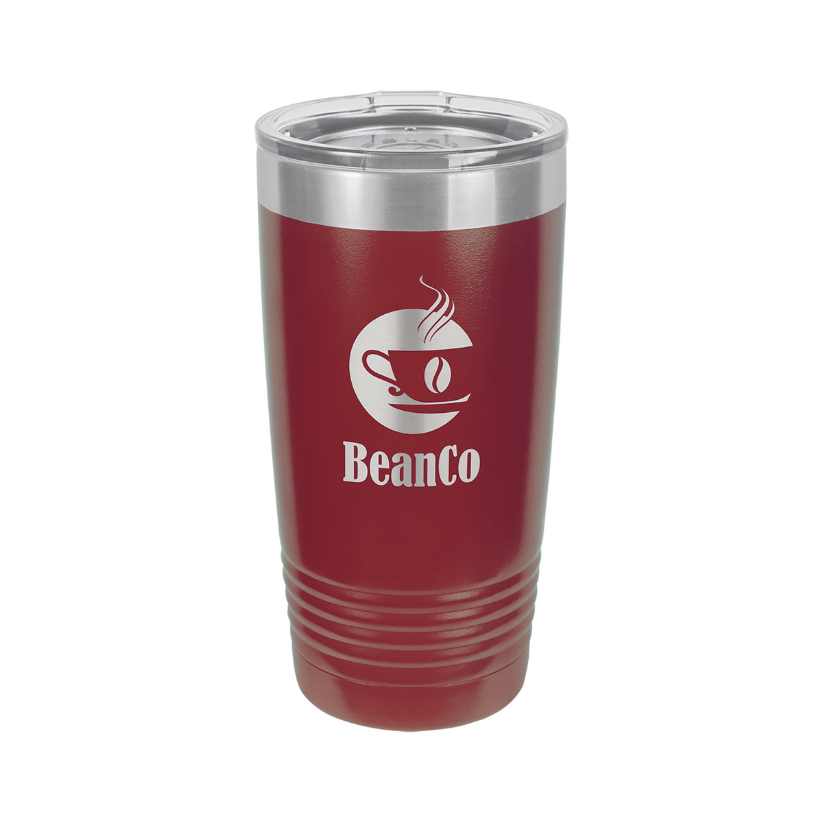 20 oz Ringneck Tumbler with Silver Ring and Clear Lid, Polar Camel