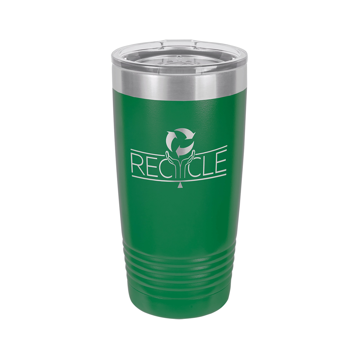 20 oz Ringneck Tumbler with Silver Ring and Clear Lid, Polar Camel