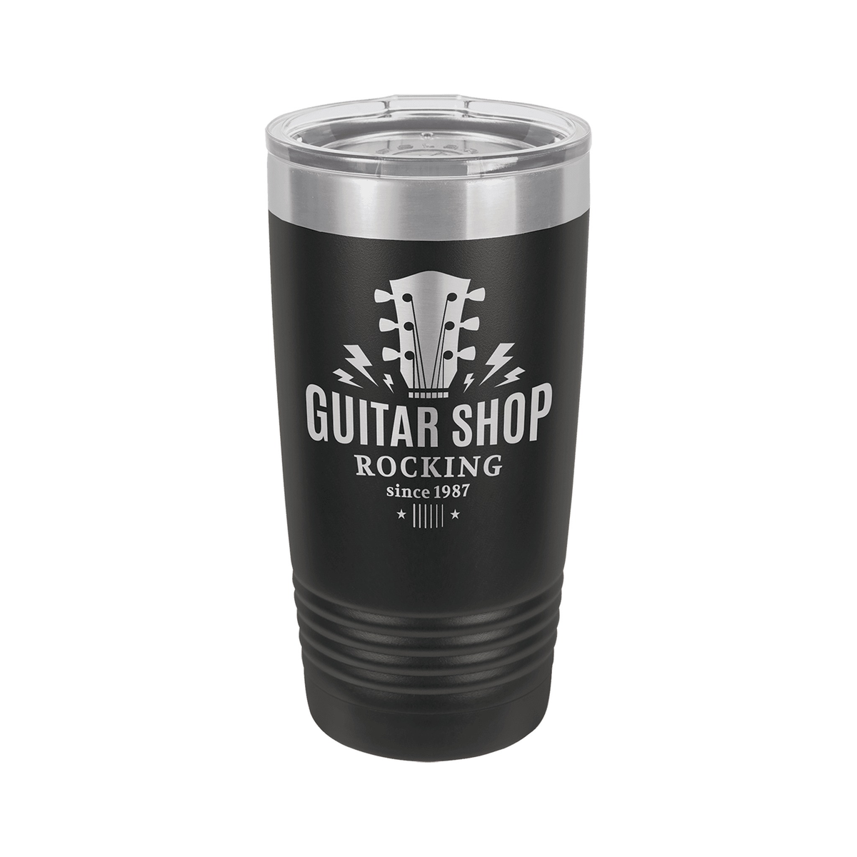20 oz Ringneck Tumbler with Silver Ring and Clear Lid, Polar Camel