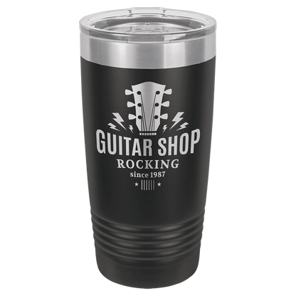 Polar Camel 20 oz. Vacuum Insulated Ringneck Tumbler with Silver Ring and Clear Lid