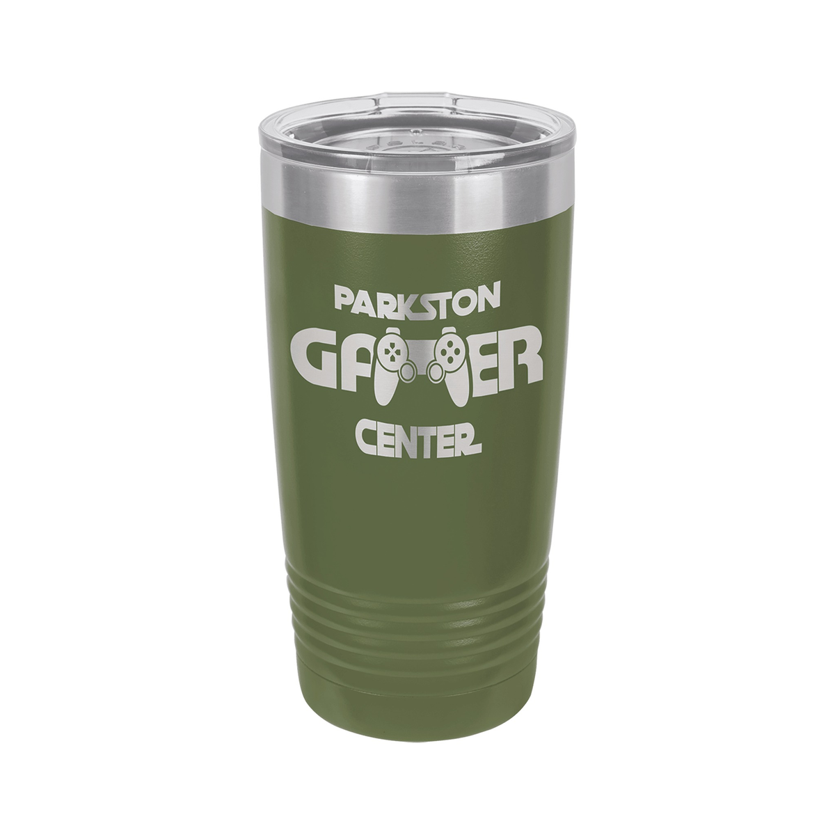 20 oz Ringneck Tumbler with Silver Ring and Clear Lid, Polar Camel