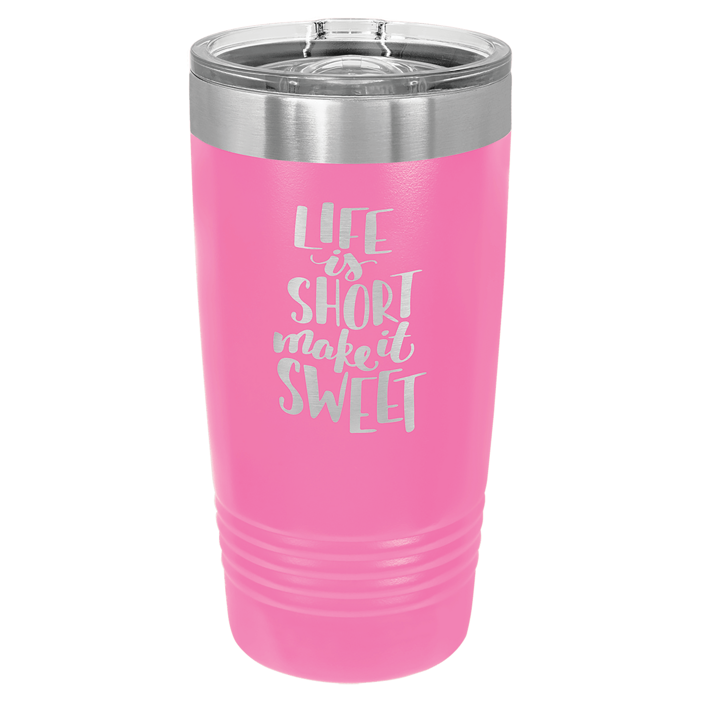 Polar Camel 20 oz. Ringneck Vacuum Insulated Tumbler with Slider Lid and Silver Ring