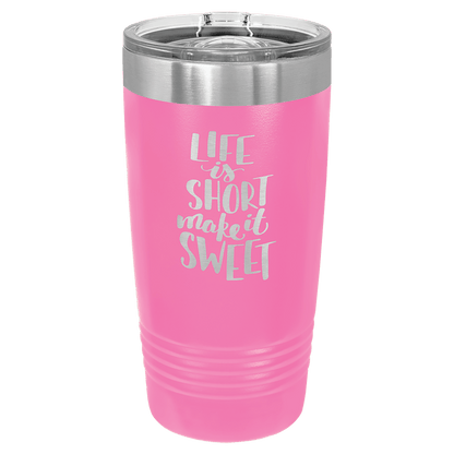 Polar Camel 20 oz. Ringneck Vacuum Insulated Tumbler with Slider Lid and Silver Ring