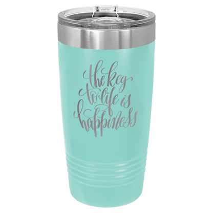 Polar Camel 20 oz. Ringneck Vacuum Insulated Tumbler with Slider Lid and Silver Ring