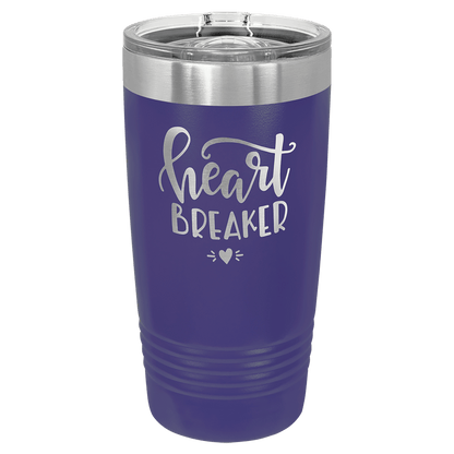 Polar Camel 20 oz. Ringneck Vacuum Insulated Tumbler with Slider Lid and Silver Ring