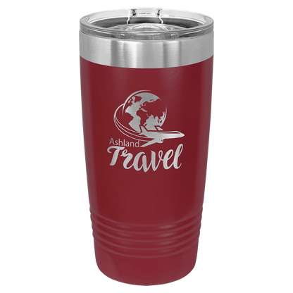 Polar Camel 20 oz. Ringneck Vacuum Insulated Tumbler with Slider Lid and Silver Ring
