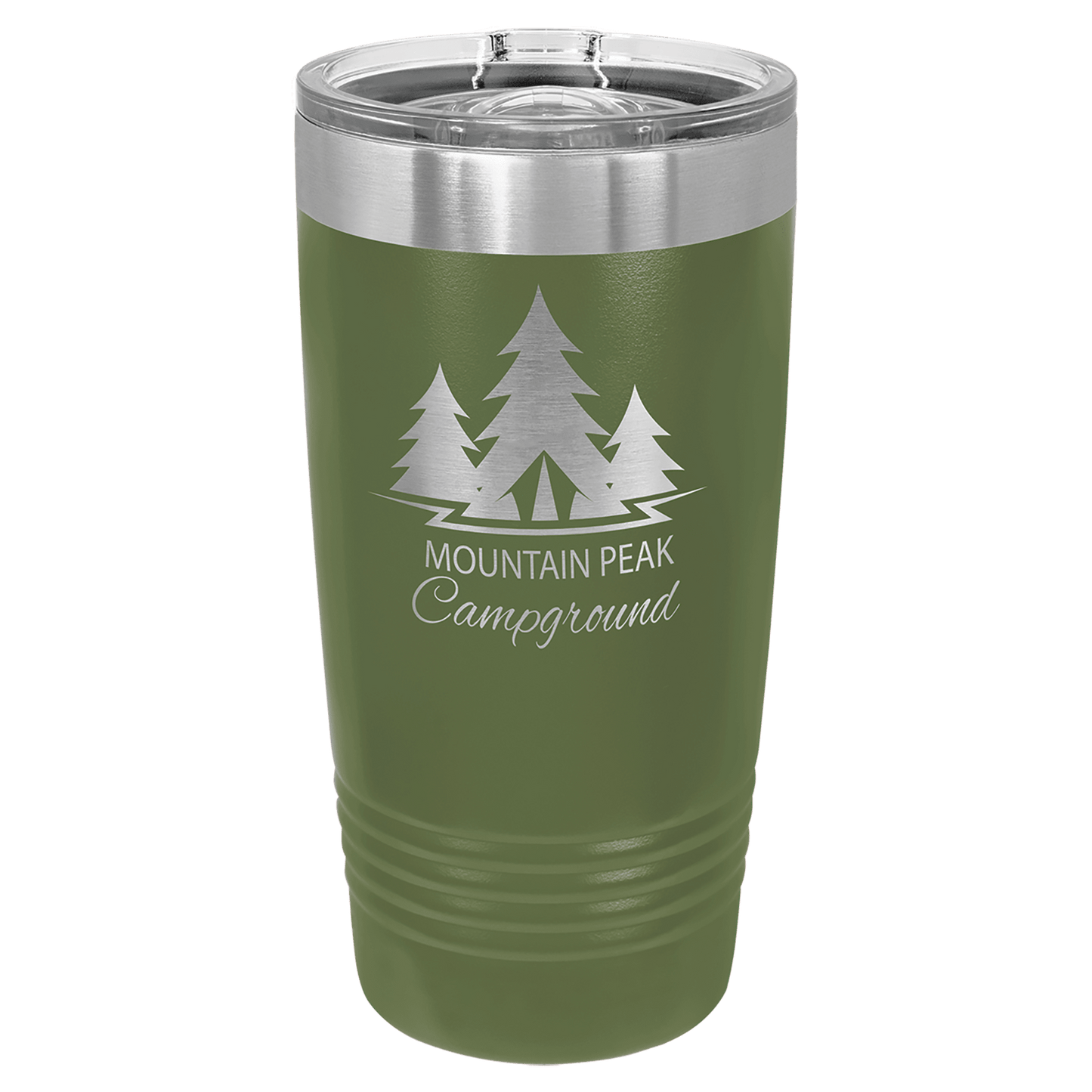 Polar Camel 20 oz. Ringneck Vacuum Insulated Tumbler with Slider Lid and Silver Ring