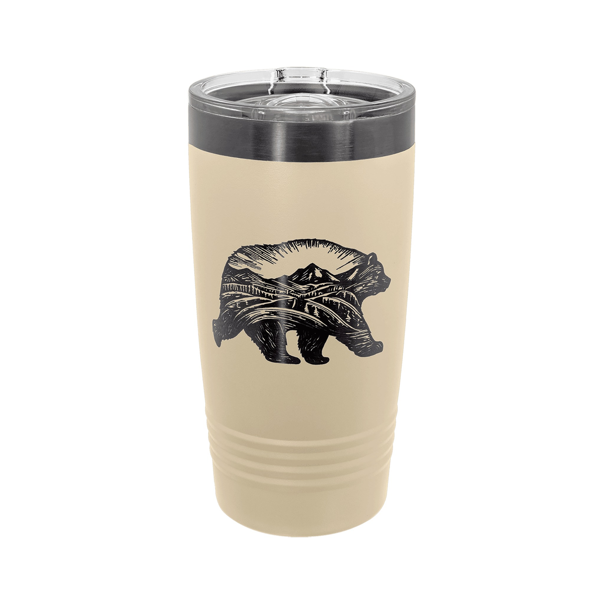20 oz Tumbler with Slider Lid, Warm Sand/Ghost Black, Polar Camel