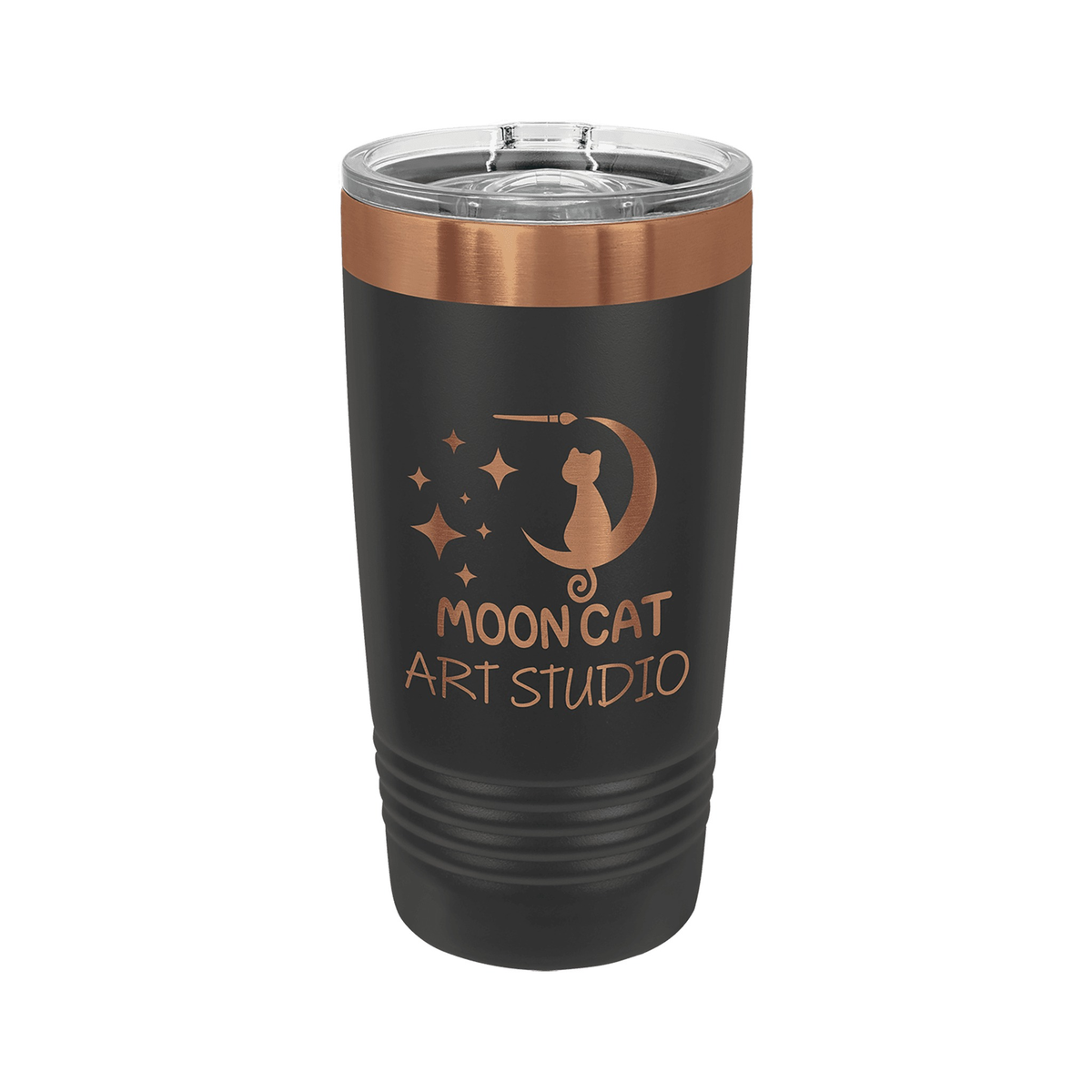 20 oz Ringneck Tumbler with Slider Lid, Black/Rose Gold, Polar Camel