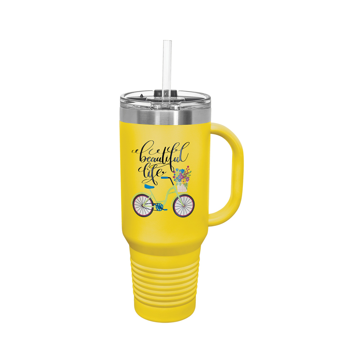 40 oz Travel Mug with Handle and Straw, Polar Camel