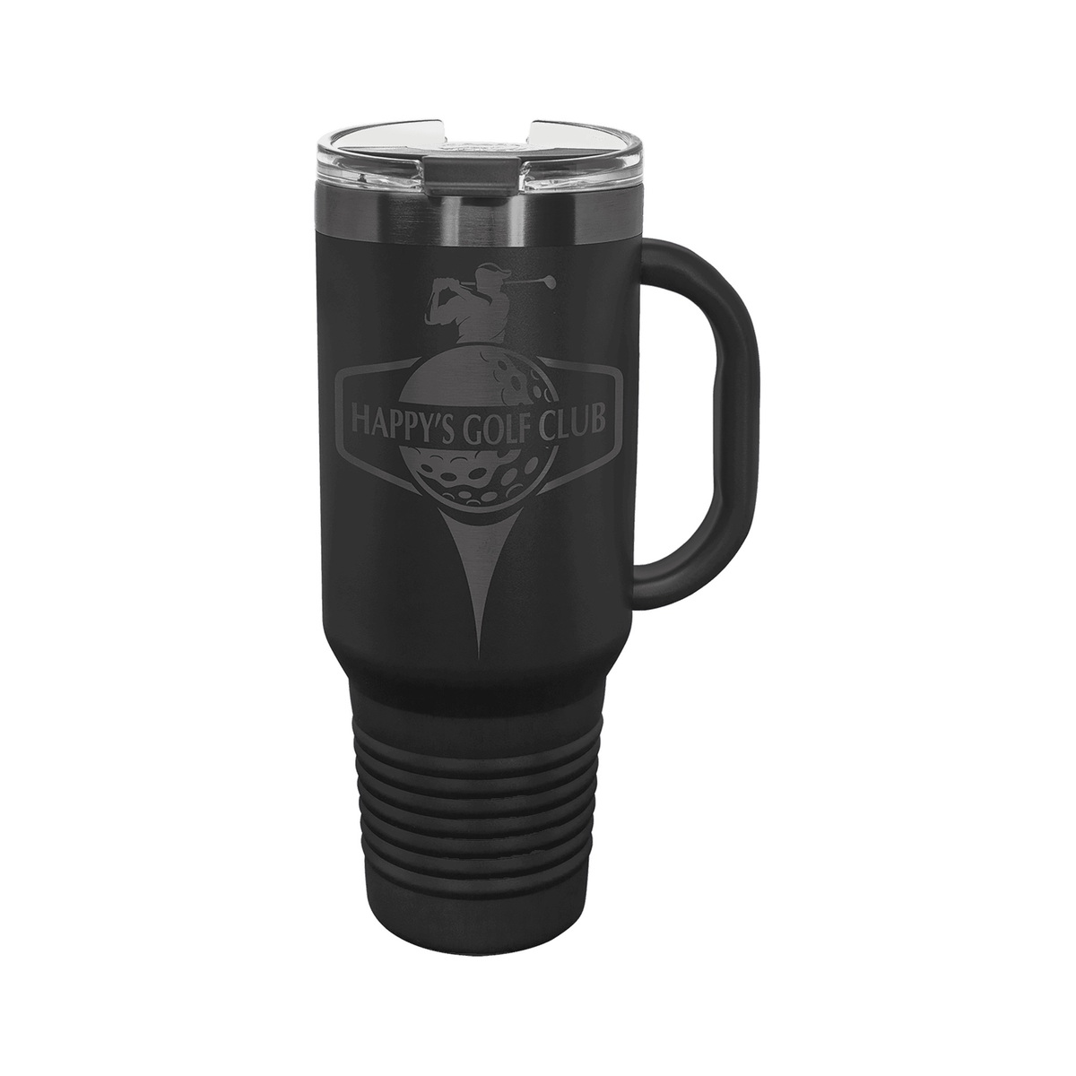 40 oz Travel Mug with Handle and Straw, Black/Ghost Black, Polar Camel