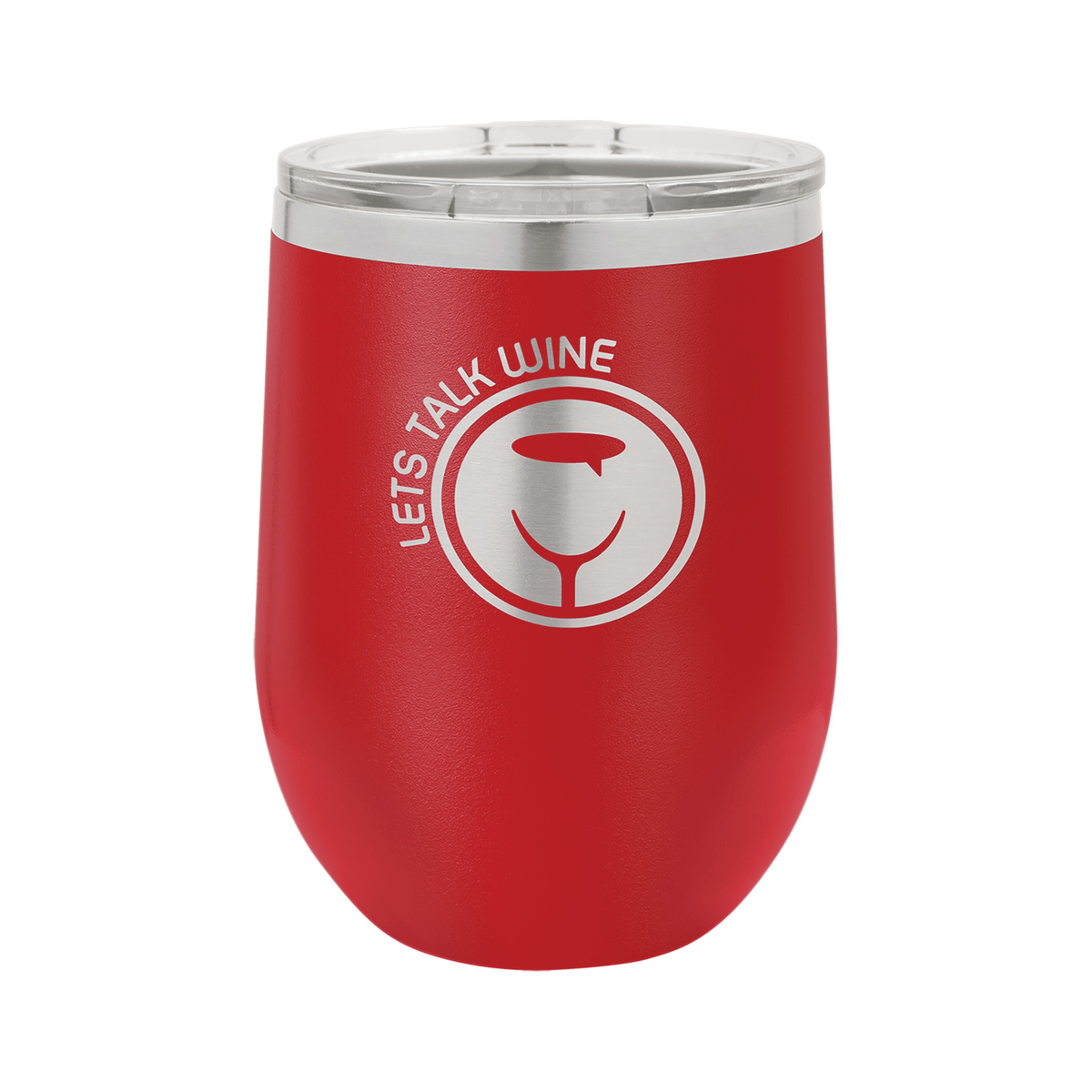 12 oz Vacuum Insulated Stemless Wine Tumbler with Lid, Polar Camel