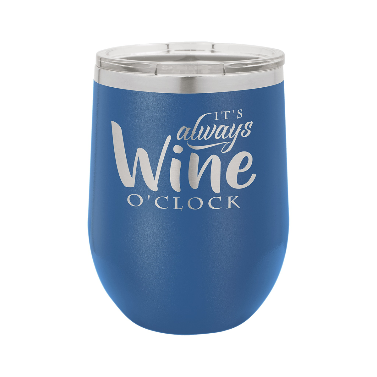 12 oz Vacuum Insulated Stemless Wine Tumbler with Lid, Polar Camel