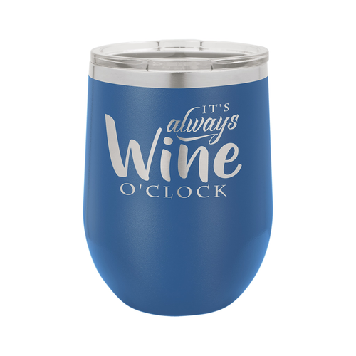 12 oz Vacuum Insulated Stemless Wine Tumbler with Lid, Polar Camel