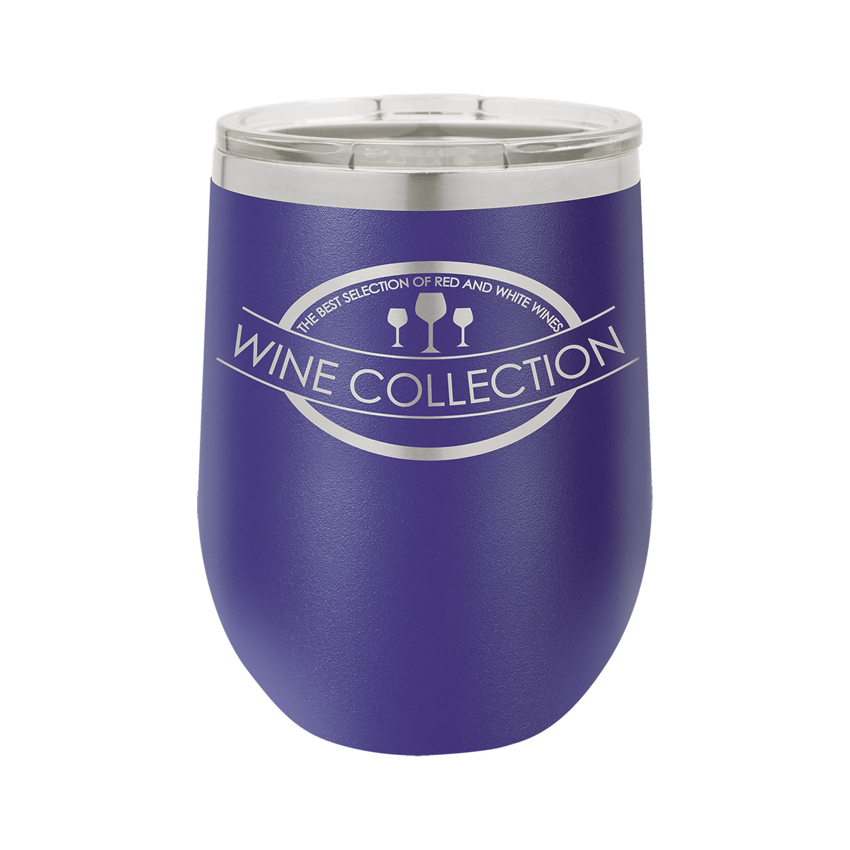 12 oz Vacuum Insulated Stemless Wine Tumbler with Lid, Polar Camel