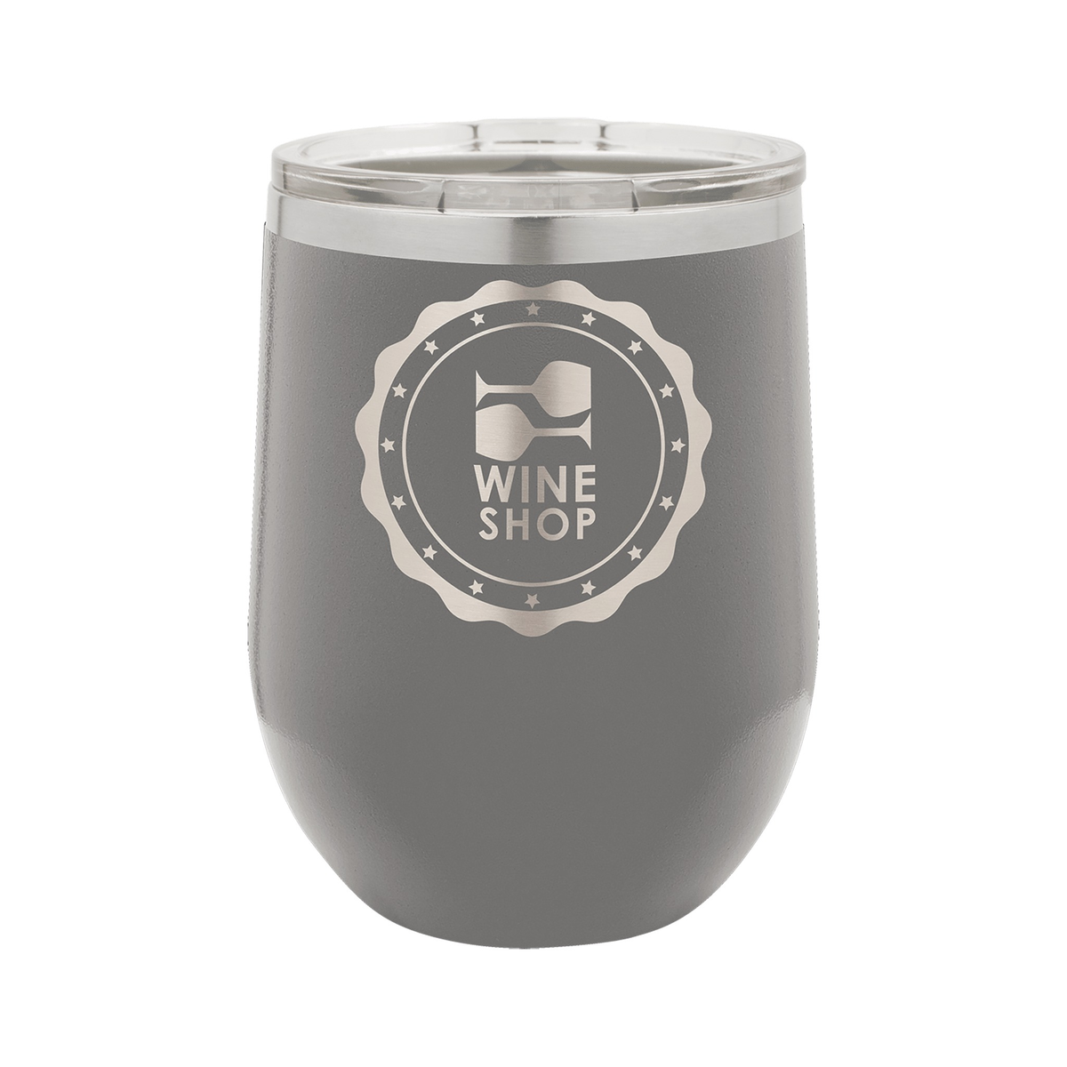 12 oz Vacuum Insulated Stemless Wine Tumbler with Lid, Polar Camel